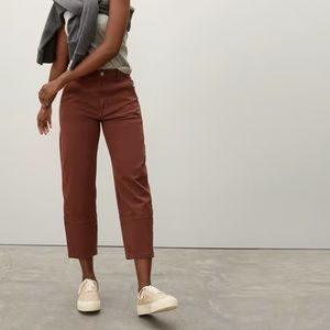 Everlane barrel pants in brick